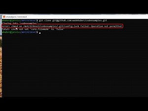 Fixing git "chmod on config.lock failed: Operation not permitted" Error on WSL