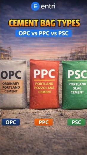 OPC vs PPC vs PSC Cement Explained | Which Cement to Use & Where?