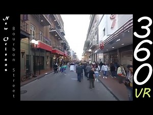 🎉🎷Strolling the Legendary Bourbon Street, New Orleans -4k 360 VR-