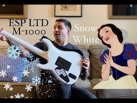 ESP LTD M-1000 Snow White Guitar Review and Demo