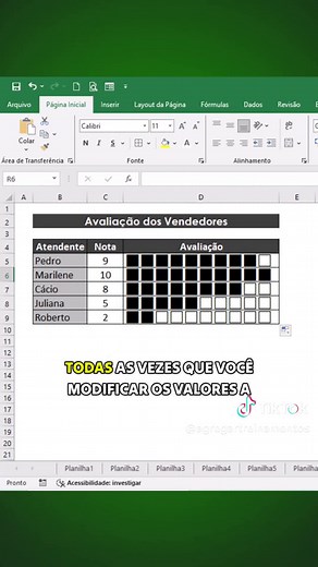 📊 Com a Função REPT, você pode repetir um valor ou texto um número especificado de vezes. Por exemplo, se precisar preencher uma célula com uma série de asteriscos, basta usar a fórmula =REPET(