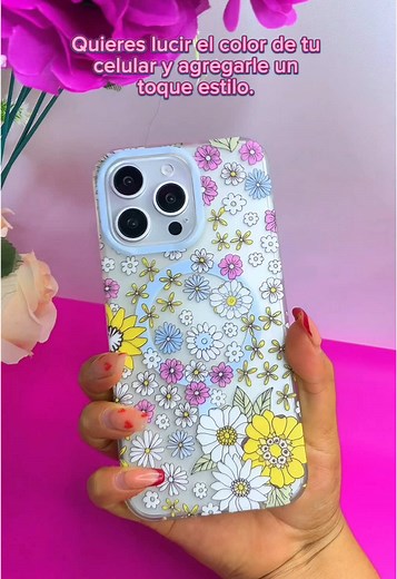 Estuches Transparentes para Celulares con Flores