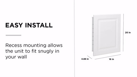 Zenna Home Bathroom Medicine Cabinet, Bathroom Wall Cabinet with Steel Body, 2 Adjustable Shelves, Recessed or Surface Wall Mount Installation, 16 x 20 Inches