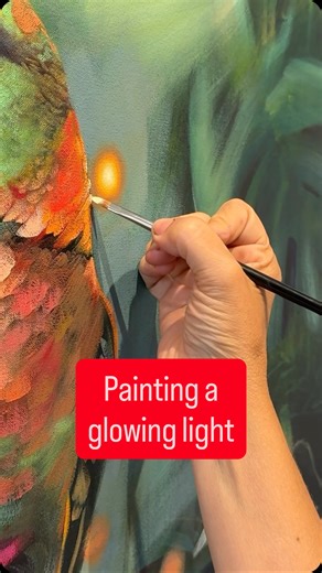 Milan Art Institute on Instagram: "Painting a glowing light is super easy with oil paint. Here’s how! . . . #artprocess #artistsofinstagram #arttutorial"
