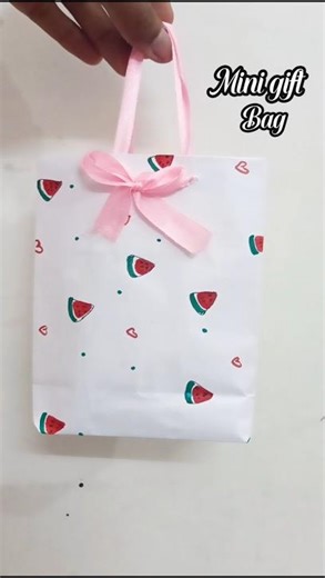 DIY Mini Gift Bag… made from PAPER?!💖🎀 #diy #giftideas #handmade #gift #trending #shorts #ytshorts
