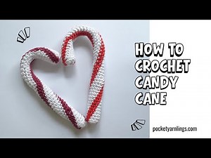 How to Crochet a Candy Cane (No Wire!) | Easy Christmas Ornament Tutorial 🍬❤️