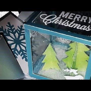 Assembly of the Cricut Merry Christmas Exploding Box Card