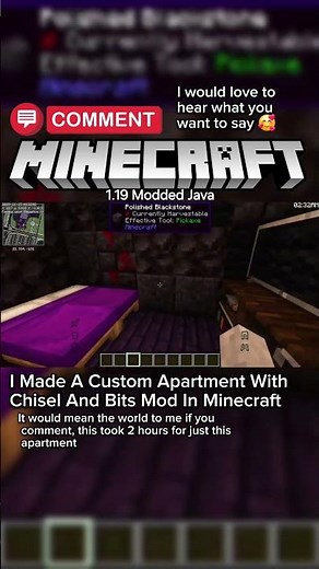 I Made A Custom Apartment With Chisel And Bits Mod In Minecraft