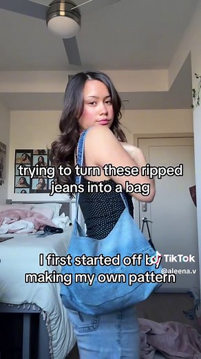 Upcycling Ripped Jeans into a Stylish Bag