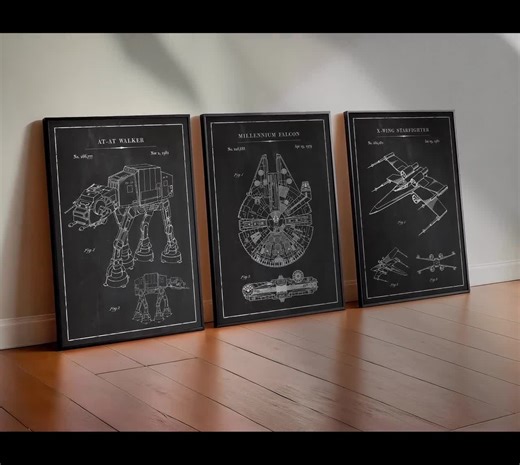 Blueprints Poster | Sci-fi Starship Schematics Art Print - Etsy