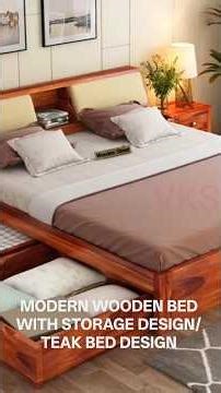 modern Wooden Storage Bed with Drawers Master Bedroom Double King Size Wooden Bed Space save ideas