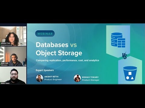 Databases vs Object Storage Comparing replication performance cost and analytics