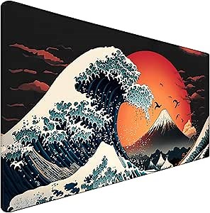 Big Mouse Pad, Upgrade Durable 31.5"x15.7" Larger Extended Mouse Pad for Gamer with Stitched Edges, Waterproof Non-Slip Base Long XXL Large Mousepad for Home Office Gaming Work, Full Moon Pattern