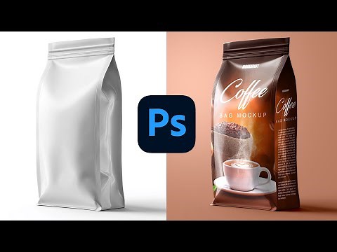 How To Design Coffee Bag Product Packaging Mockup in Photoshop | Photoshop Mockup Tutorial