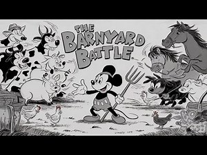 Mickey Mouse in The Barnyard Battle | 1929 Classic Cartoon | Coco Melody @disneykids
