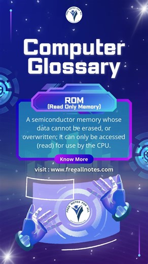 ROM (Read Only Memory) Computer Glossary, Dictionary, Term #glossary #primarymemory #computermemory
