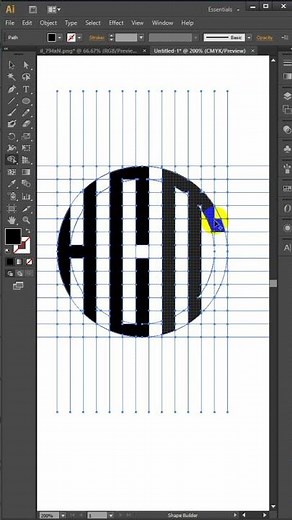 How To Make a H C M Logo Design in Adobe Illustrator #logo #graphicdesign #illustrator #logodesigner