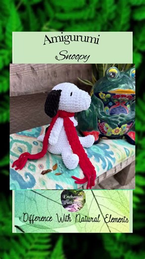 Snoopy First time designing an amigurumi pattern in a long time. Meet my Snoopy... still a work in progress. 🫶🏻 The body's a bit too long, the legs need to be shorter, and to top it off—I put the nose on sideways. This is my first amigurumi pattern design for the new year! Still need some tweaking. But honestly... who doesn't love Snoopy?? #Amigurumisnoopy #snoopylove #patterndesign #supportmakers #enchanted_pathways