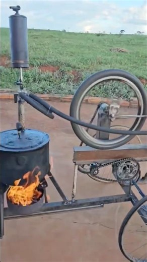 Old School Power — DIY Steam Engine #farming #tractor #agriculture #farm #shorts #with me th