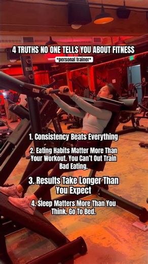4 Hard Truths About Getting Fit #gymmotivation #fitnessmindset #fitnesstruths