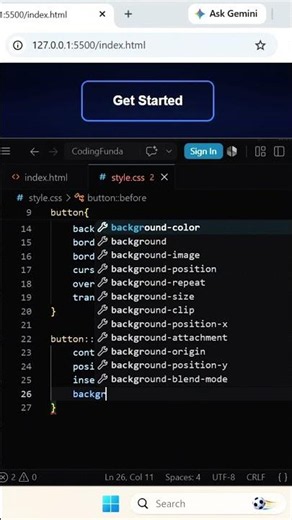 Animated Button Using 🔥 HTML & CSS Only