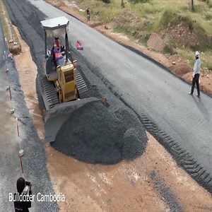 2M views · 8K reactions | Excellent Processing Kumatsu Dozer D41E With Motor Grader Spreading Gravel On Road Long. | Deborah Holder | Facebook