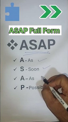 ASAP Full Form | ASAP | Full Form OF ASAP #asap #shortsviral