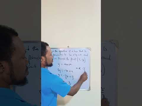 Perpendicularity of straight line when given the point and the the equation