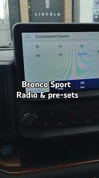 Bronco Sport - radio & pre-sets #shorts
