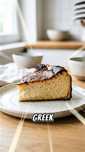 High-Protein Basque Cheesecake (5Ingredient Greek Yogurt Hack)#basquecheesecake #highproteindessert