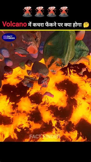 What would happen if you threw trash into a valcano 🤔 #shorts #facts #shortsfeed
