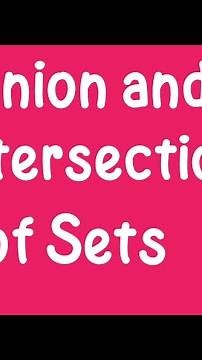 Union and Intersection of Sets| Definition|Examples| Operations on sets:Union and Intersection