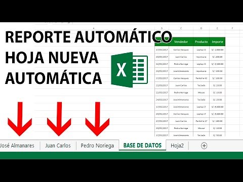 Como crear hojas nuevas y independiente por cada reporte de Excel automaticamente
