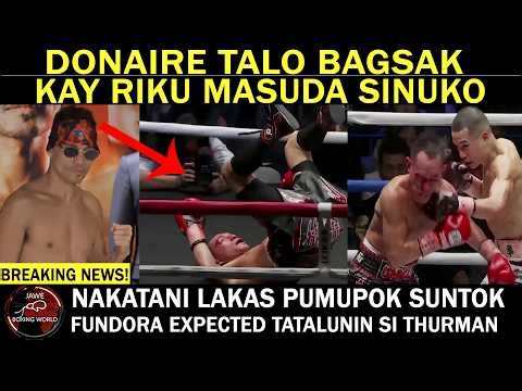 BREAKING: Nonito Donaire Jr BAGSAK Talo Kay Riku Masuda ISINUKO ng Corner | Nakatani Lakas ng Suntok