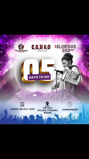 5 days to #GloriousGod 🎤✨ #countdown #worship