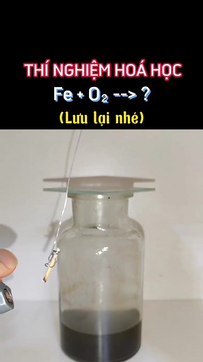 Thí nghiệm hoá học: Fe O2 #hoahoc