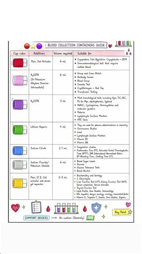 Blood Collection Tube Color Codes Explained 🩸 (Easy Trick to Remember)