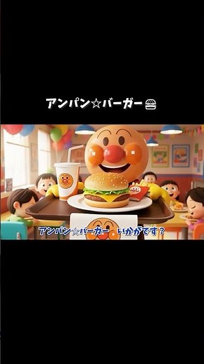 アンパン☆バーガー🍔Anpan☆Burger Song #アンパンマン #アンパンマンの歌 #歌 #kidsmusic #youtubekids #shorts