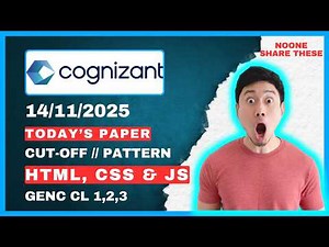 Must watch Coding🫢| Most Asked | Cognizant Technical Assessment Questions 2025