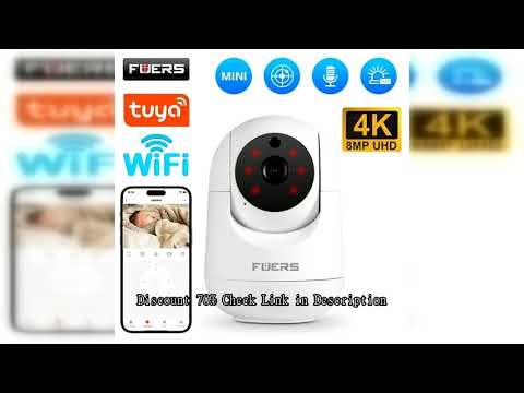Fuers 5MP WiFi Camera Tuya Smart Home Indoor Wireless IP Surveillance Camera AI Detect Automatic Tra