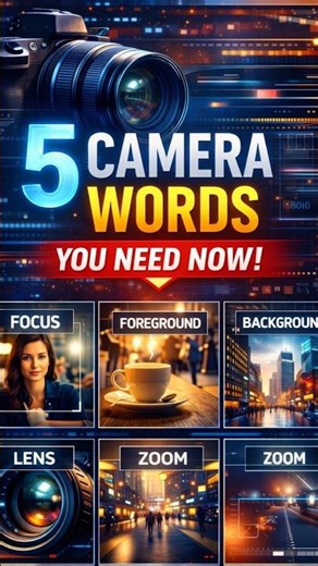5 Camera Words for Video | ESL Survival English