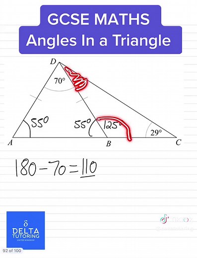 Gcse Maths Angles in a Triangle #mathtipsandtricks #learningmath #quickmathstips #mathhacks #simplemath #mathtricksandtips #mathsquestions #mathshacks #mathstips #math #mathematics #coolmathtricks #mathtricks #mathstricks #algebratips #mathsquestion #maths #triangles #shapes #angles #line #learn #education