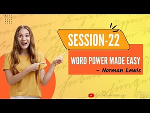 Session 22 | Word Power Made Easy | Easy Vocabulary