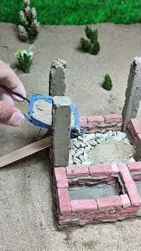 Diy mini home made with mini bricks #diy #miniature