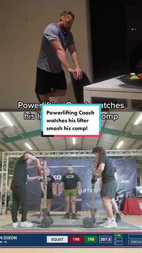 Powerlifting Coach Watches Lifter Smash Competition