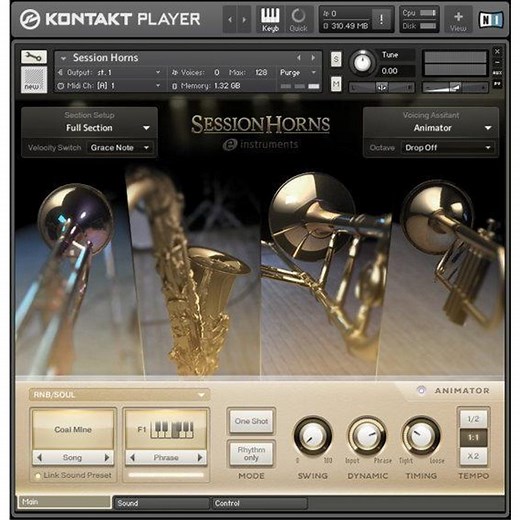 Native Instruments Session Horns Virtual Instrument Software Plug-in