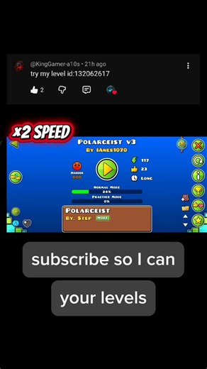 day 17 of playing your levels in geometry dash #geometrydash #gd #shorts #viralshort