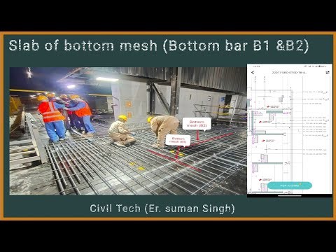 Slab of Bottom mesh & Top mesh bar direction A/c to Drawing || Reinforcement details slab