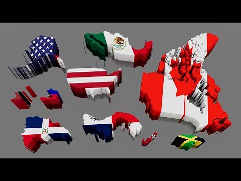 North American Countries Size Comparison | North American Area Comparison