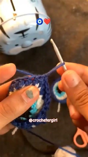 Evil Eye keychain tutorial 🧿❤️#talwinder#foryou #crochet #crochetclothes #knitting #trending